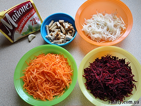 салат зі свіжих овочів покроково фото